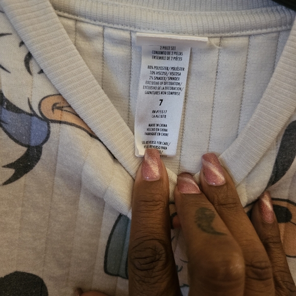 H&M White Mickey Mouse Pajama Set - Picture 3 of 9